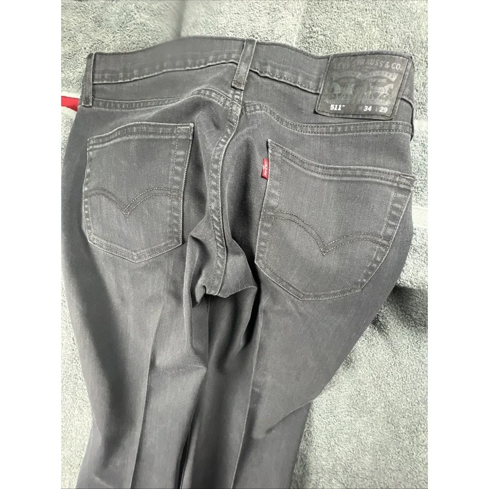 Levi's 511 Men‎ Jeans 34X30 Gray Denim Slim Fit 26